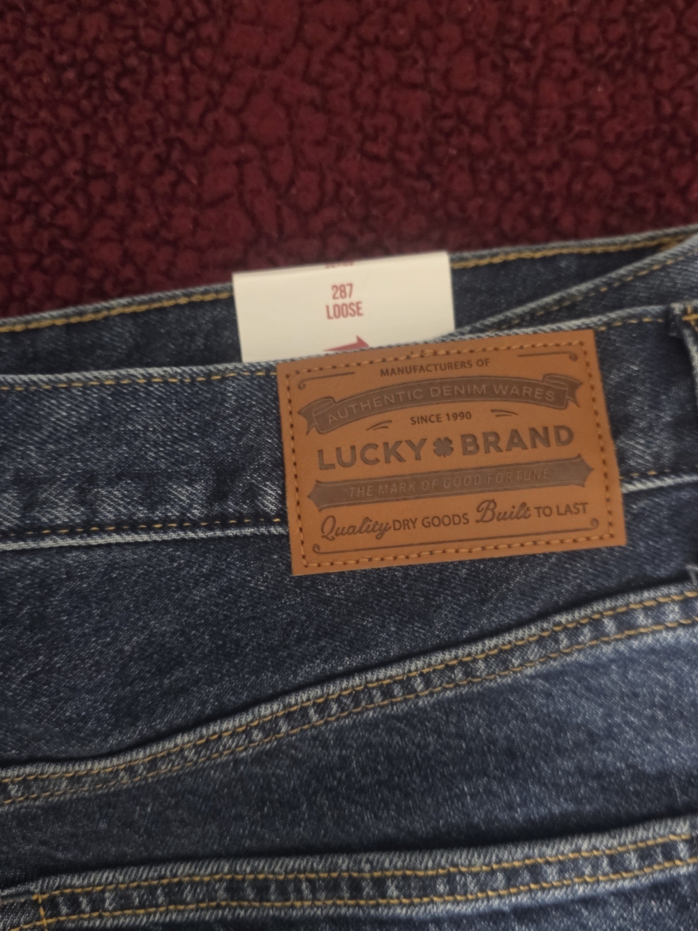 Lucky Jeans, 287 Loose Fit Straight-Leg Jeans in Dark Blue, 40x321 - Picture 6 of 7